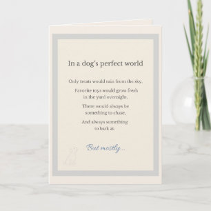 In a Perfect World Dog Father's Day Terrier  Card
