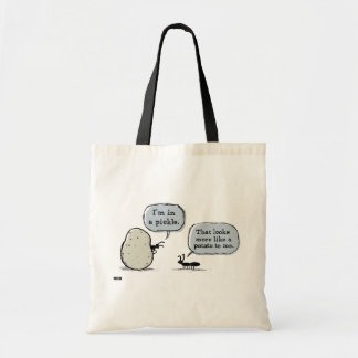 In A Pickle | Funny Cartoon | Humourous Tote Bag