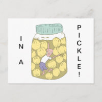 In a pickle post card pickled onion lovers gherkin