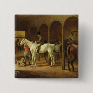 In a Stable 15 Cm Square Badge