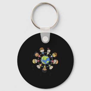 In A World Be Kind Kids Earth Anti Bullying Unity Key Ring