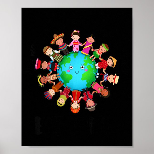 In A World Be Kind Sitive Kids Choose Kindness Day Poster (Front)