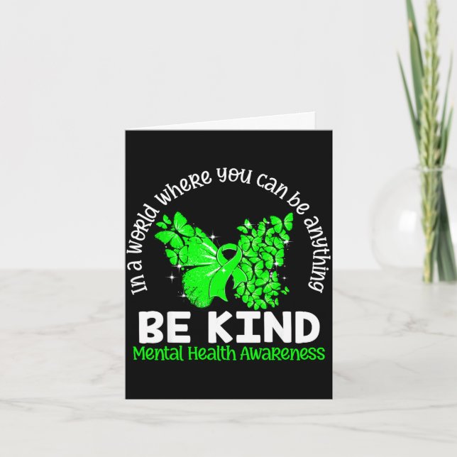 In a world where can be anything be kind mentalIn  Card (Front)