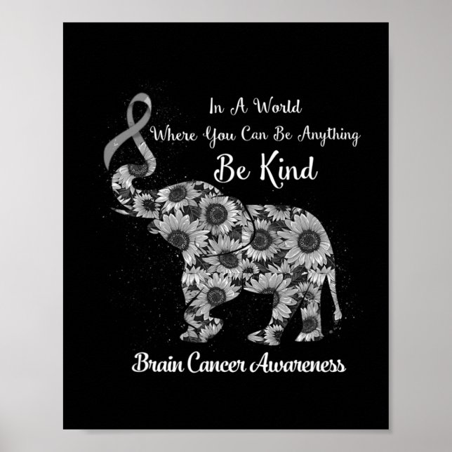 In A World Where You Can Be Anything Be Kind Brain Poster (Front)