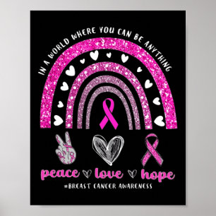 In A World Where You Can Be Anything Breast Cancer Poster