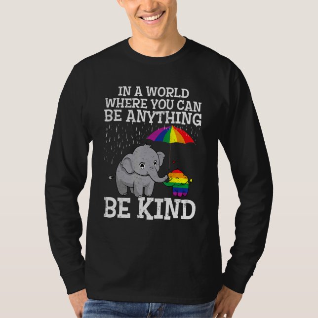 In A World Where You Can Be Anything Gay Pride Lgb T-Shirt (Front)