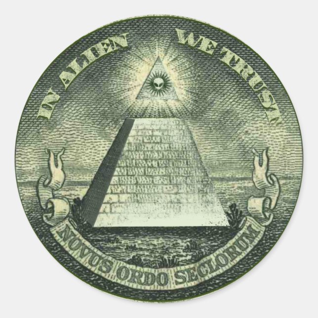 In Alien We Trust Sticker (Front)