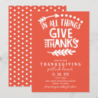 In All Things Give Thanks Orange Thanksgiving