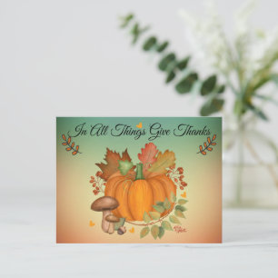 In All Things Give Thanks Postcard