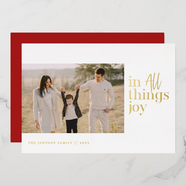 In All Things Joy Photo (Front/Back)