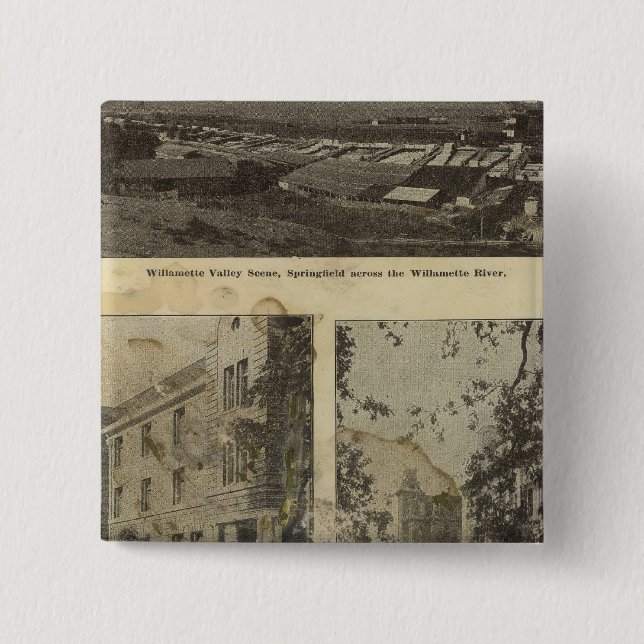 In and about Eugene, Oregon 15 Cm Square Badge (Front)