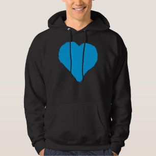 In April We Wear Blue Autism Awareness Heart Kid M Hoodie