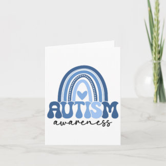 In April We Wear Blue Autism Awareness Month Autis Card