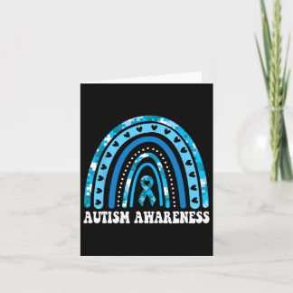In April We Wear Blue Autism Awareness Month Rainb Card