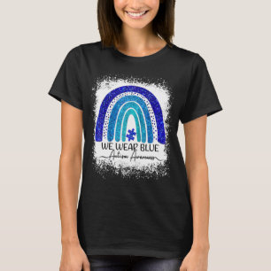 In April We Wear Blue Autism Awareness Month Rainb T-Shirt