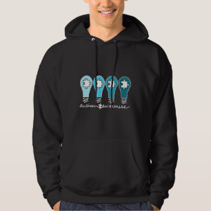 In April We Wear Blue Autism Support Awareness Aut Hoodie