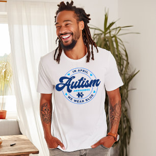 In April We Wear Blue Autism T-shirt