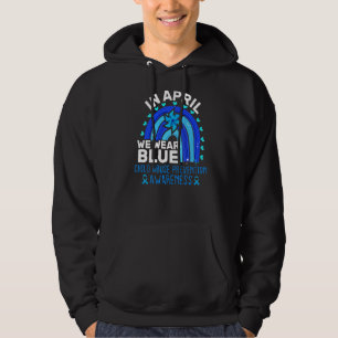 In April We Wear Blue Child Abuse Prevention Aware Hoodie