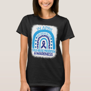 In April We Wear Blue Child Abuse Prevention Aware T-Shirt