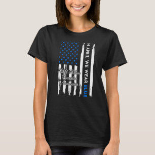 In April We Wear Blue Child Abuse Prevention Aware T-Shirt