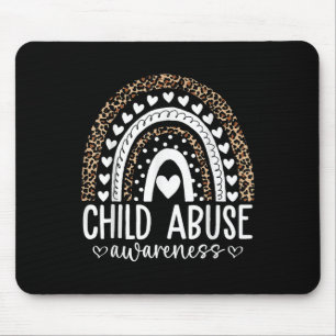 In April We Wear Blue Cool Child Abuse Prevention Mouse Pad