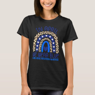 In April We Wear Blue Cool Child Abuse Prevention T-Shirt
