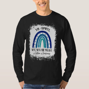 In April We Wear Blue Rainbow Puzzle Prevention Aw T-Shirt
