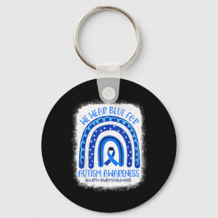 in April Wear Blue Autism Awareness Men Women Kids Key Ring