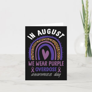 In August We Wear Purple Overdose Awareness Day Ra Card