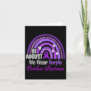 In August We Wear Purple Overdose Awareness Month  Card
