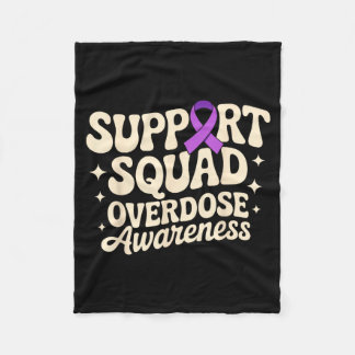 In August Wear Purple Overdose Awareness Purple Fleece Blanket