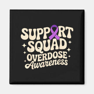 In August Wear Purple Overdose Awareness Purple Magnet