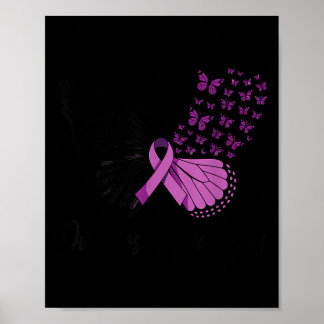 In August Wear Purple Overdose Awareness Purple Poster