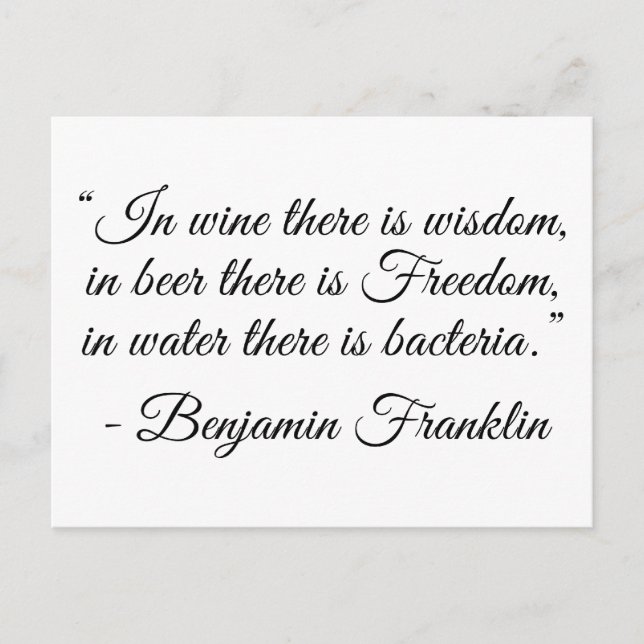 In Beer there is Freedom! Postcard (Front)