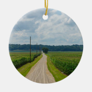 In Between Corn Fields Ceramic Tree Decoration