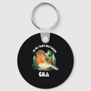 In bird watching era funny birdwatching bird lover key ring