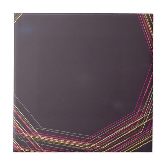 in black 0900 abstract art tile (Front)