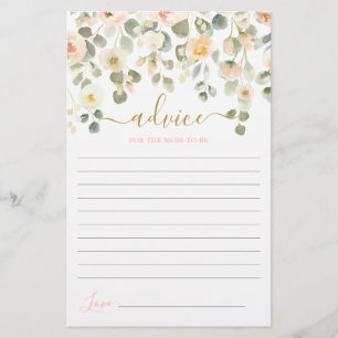 In Bloom Blush Advice for the Mum To Be card