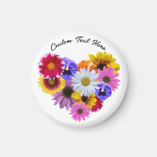 In Bloom - Heart Shaped Floral Bouquet Magnet