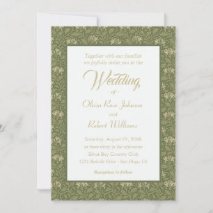 In Bloom Honeysuckle Floral Wedding Invitation