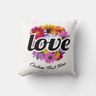 In Bloom - Love with Round Floral Bouquet Cushion