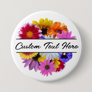 In Bloom - Round Split Floral Button