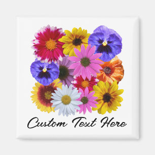 In Bloom - Square Floral magnet