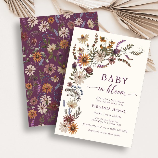In Bloom Wildflower Baby Shower Invitation (In Bloom Wildflower Baby Shower Invitation
)