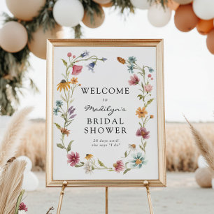 In Bloom Wildflower Bridal Shower Welcome Sign