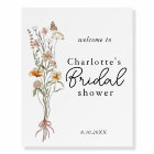In Bloom Wildflower Bridal Shower Welcome Sign
