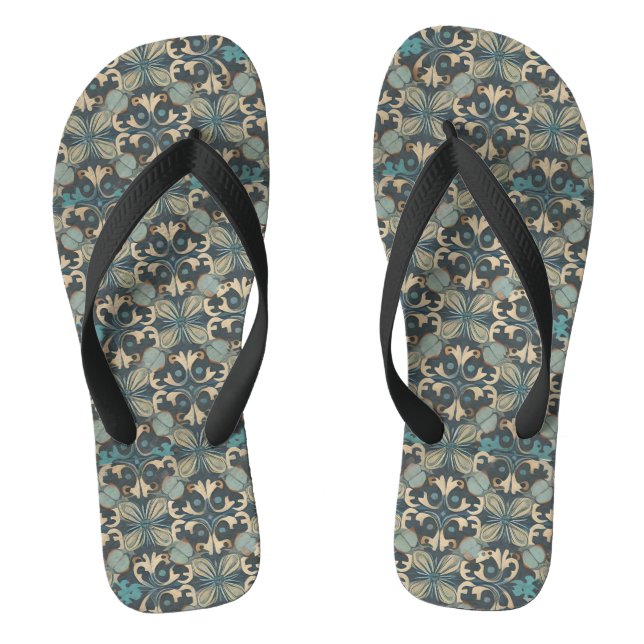 in blue jandals (Footbed)