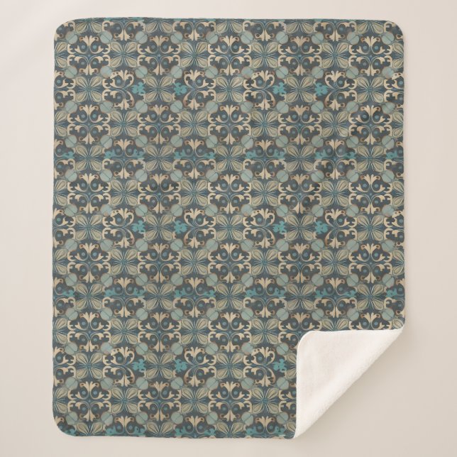 in blue sherpa blanket (Front)