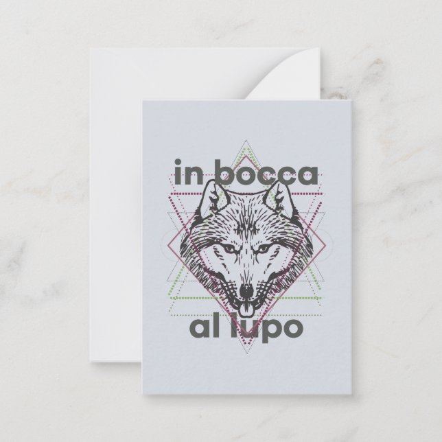 In bocca al lupo card (Front)