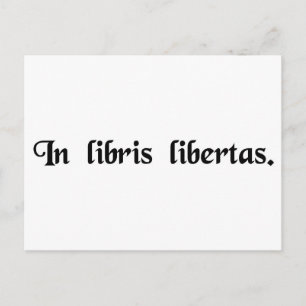 In books freedom postcard